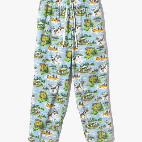 South2 West8,String Cuff Balloon Pant - Flannel Cloth / Printed