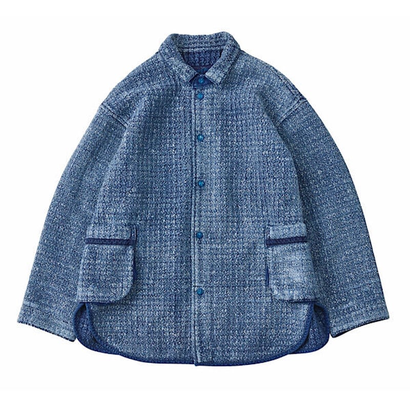 PORTER CLASSIC, KOGIN SHIRT JACKET (WHITE CUSTO PORTER CLASSIC, KOGIN SHIRT JACKET (WHITE CUSTO