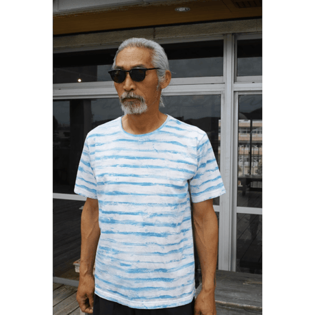 PORTER CLASSIC, ARTIST BORDER T-SHIRT
