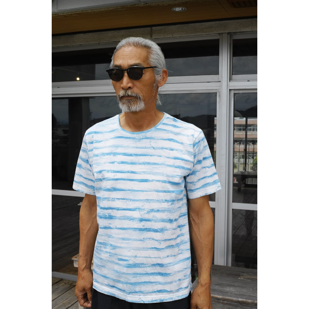 トップス Porter Classic ARTIST BORDER T-SHIRT XL ARTIST BORDER T-SHIRT（アーティスト ボーダー ティーシャツ