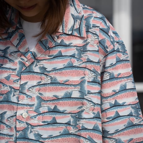 South2 West8, S/S Open Collar Shirt-Trout