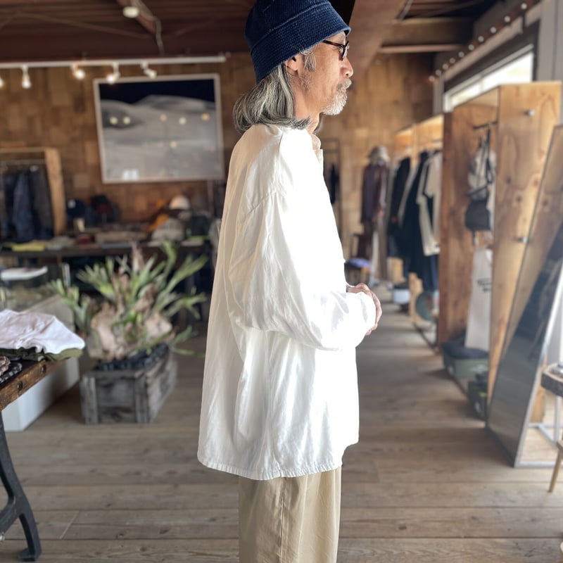 ポータークラシック STAND COLLAR LONG SMOCK SHIRT+storksnapshots.com