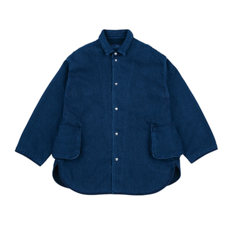 PORTER CLASSIC, KENDO SHIRT JACKET W/SILVER BUTTONS