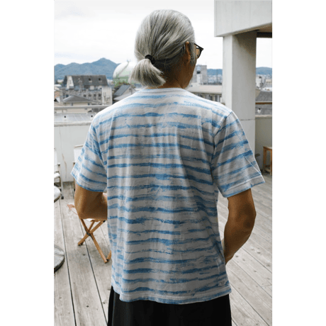 PORTER CLASSIC, ARTIST BORDER T-SHIRT