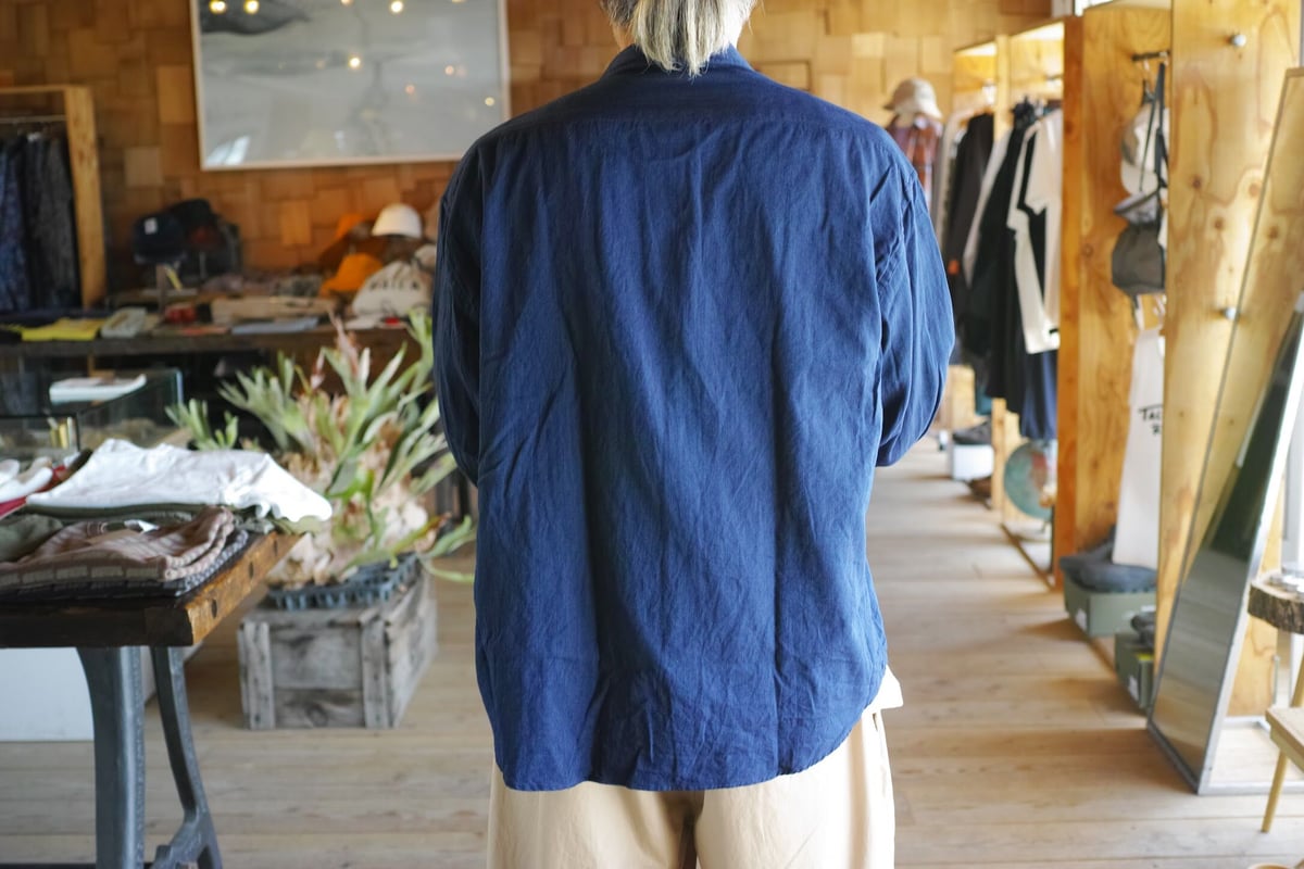 トップス Porter Classic GAUZE T-SHIRT BLUE Porter Classic GAUZE T-SHIRT BLUE メンズ