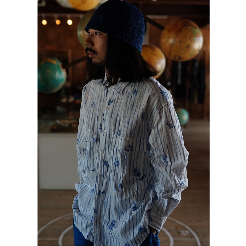 PORTER CLASSIC, ROLL UP 水彩 STRIPE SHIRT | Purve
