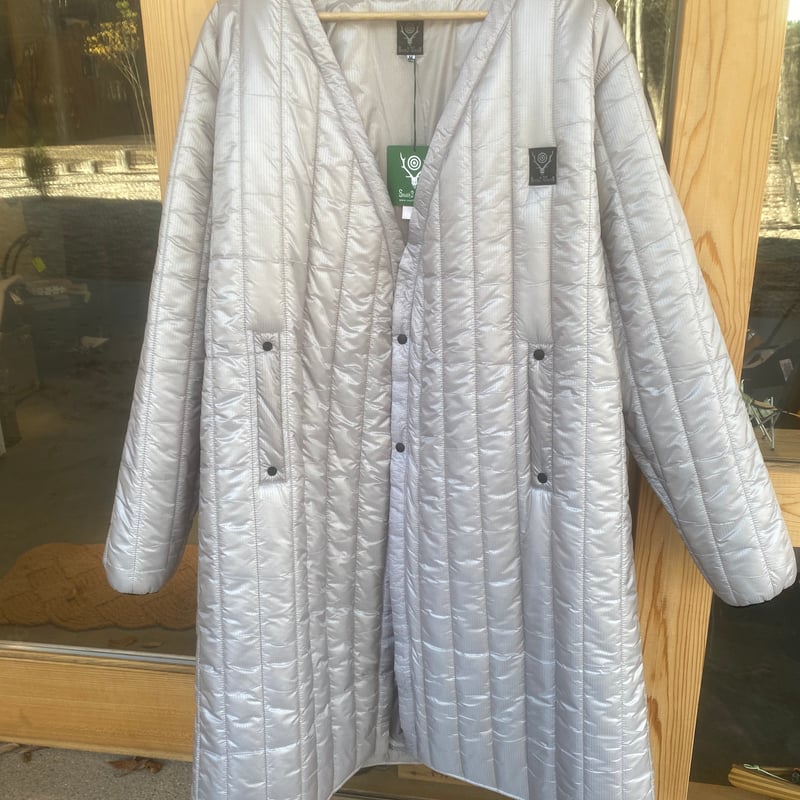 South2 West8, Quilted V Neck Coat Nylon Ripstop