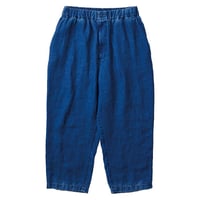 PORTER CLASSIC, INDIGO LINEN EASY PANTS