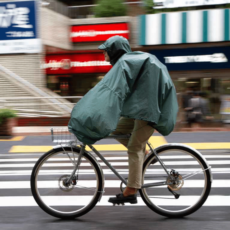 FAIRWEATHER パッカブルレインポンチョ　Lサイズ/ブラウン FAIRWEATHER* packable rain poncho (coyote brown) - BLUE LUG