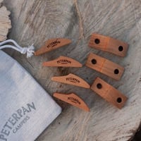PETERPAN CAMPERS, 木のロープアジャスター グリッサンド 単色7個セット