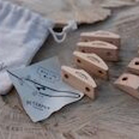 PETERPAN CAMPERS, 木のロープアジャスター グリッサンド 単色7個セット