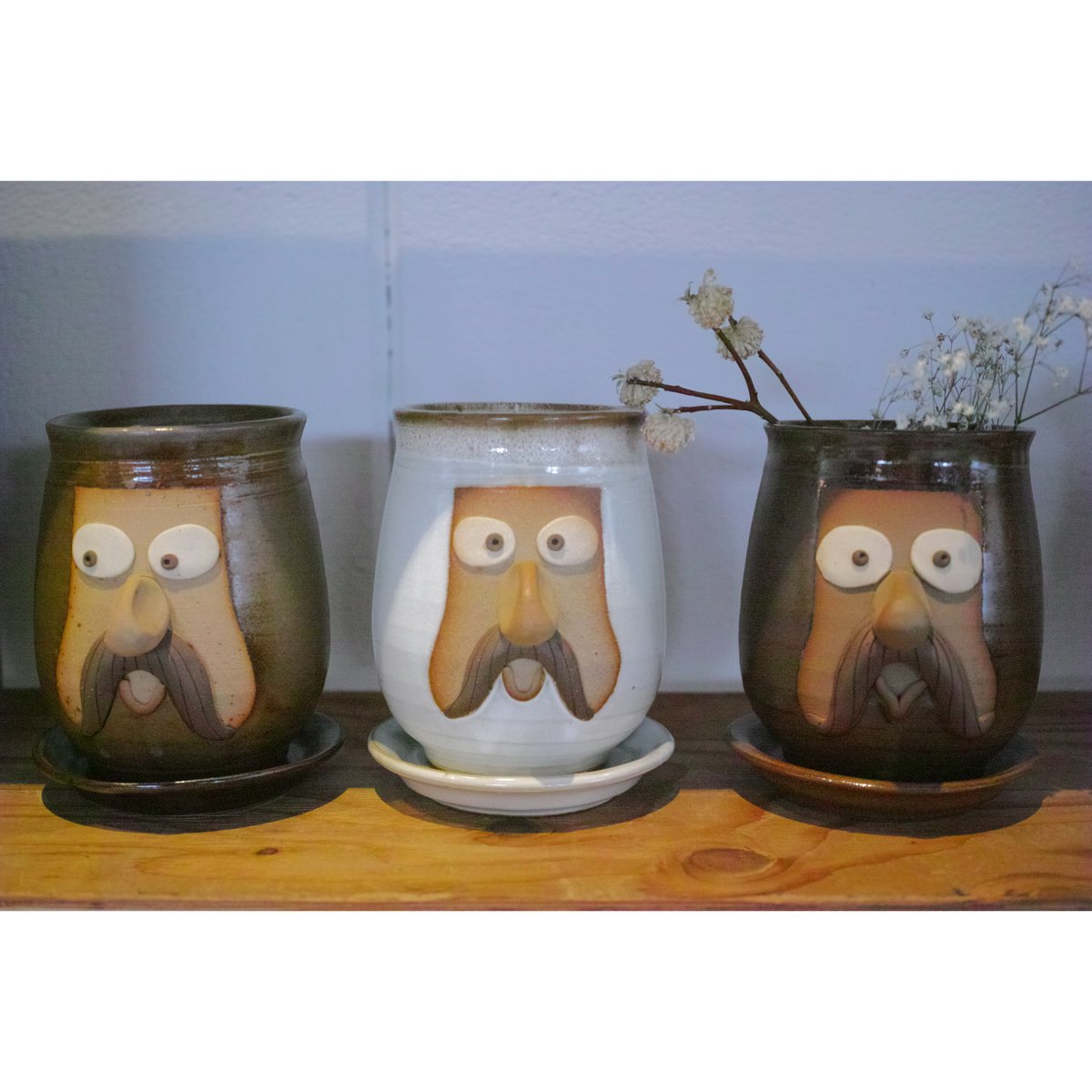 BROWN by 2-tacs POTTERY SERIES 陶器プランター 白 BROWN by 2-tacsの