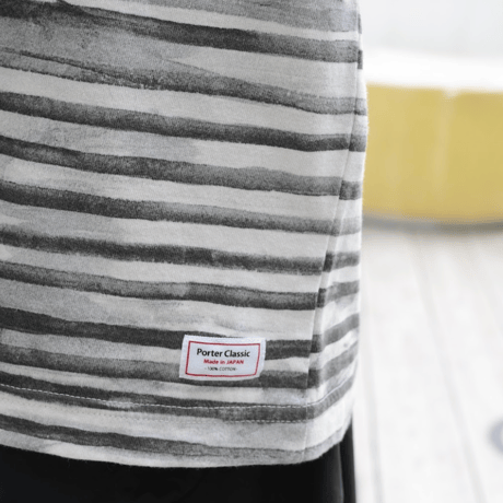 PORTER CLASSIC, ARTIST BORDER T-SHIRT