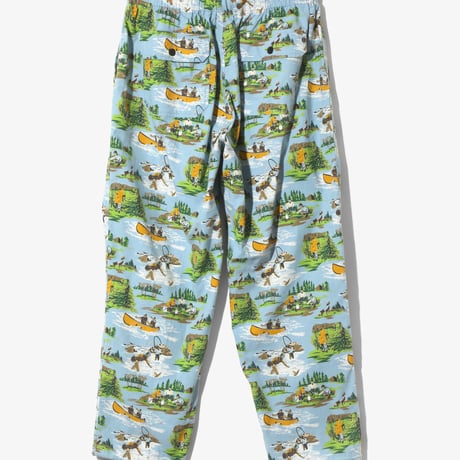 South2 West8,String Cuff Balloon Pant - Flannel Cloth / Printed