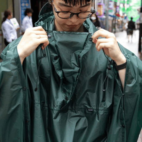 FAIRWEATHER, packable rain poncho