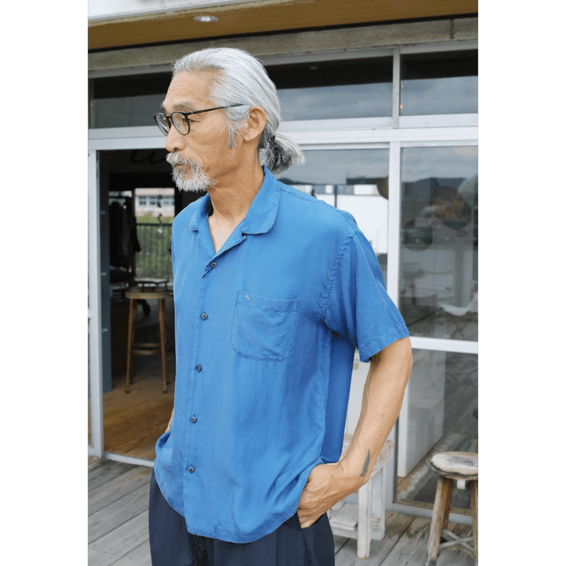 Porter Classic【INDIGO DYE SHIRT】 Porter Classic Old France Indigo Print Shirt – Pancho And