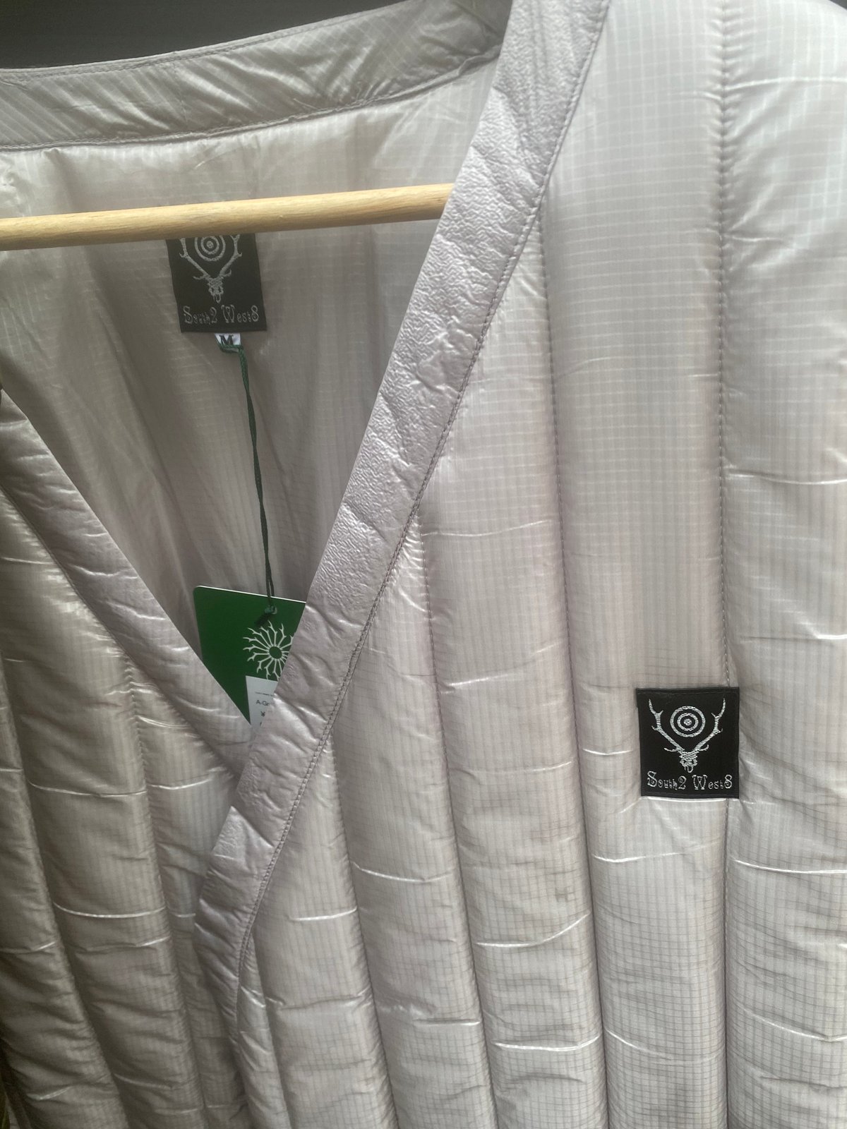 South2 West8, Quilted V Neck Coat Nylon Ripstop