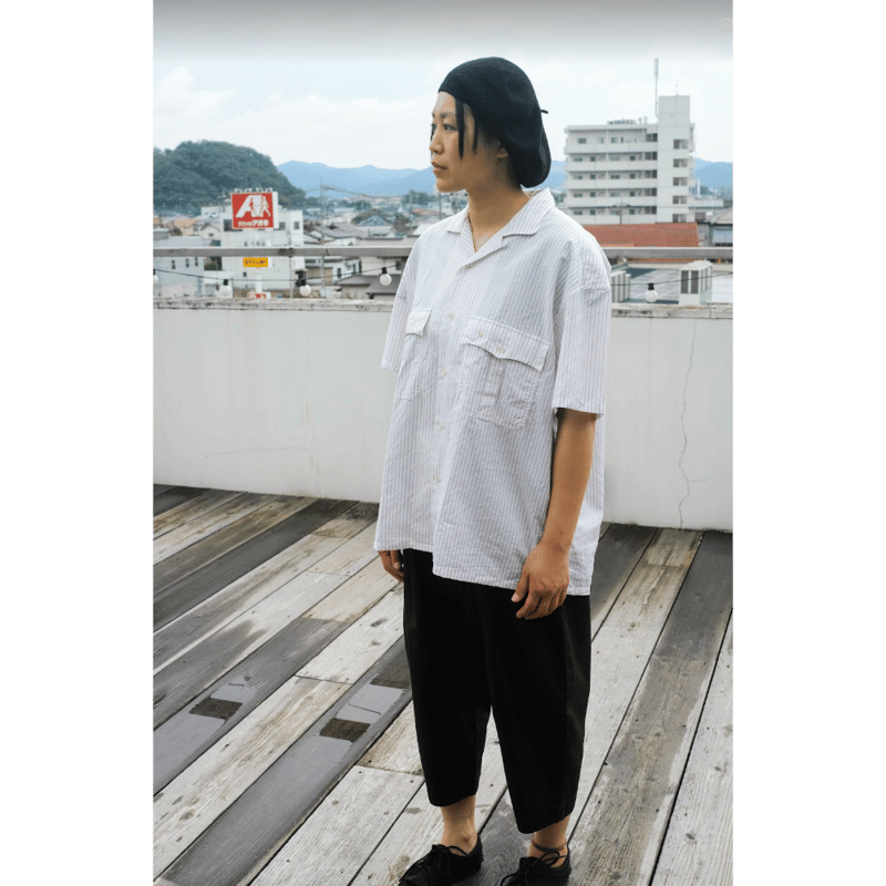 PORTER CLASSIC, KEROUAC GOLD STRIPE SHIRT | Pur PORTER CLASSIC, KEROUAC GOLD STRIPE SHIRT | Pur