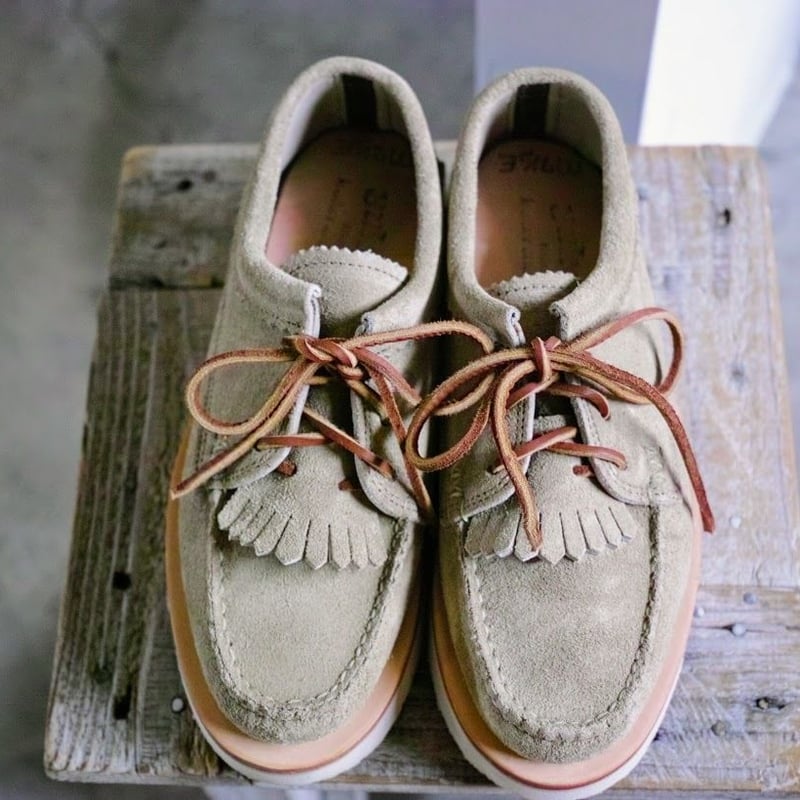 Yuketen, Blucher Rocker w/Kiltie FO Khaki | Pur Yuketen, Blucher Rocker w/Kiltie FO Khaki | Pur