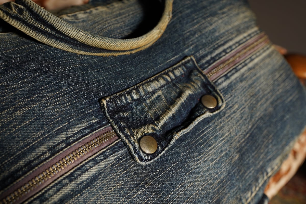 ✨美品✨　Porter Classic デニム　ハンドバッグ　パッチワーク PORTER CLASSIC, VINTAGE DENIM BAG M (NEW) | Pur