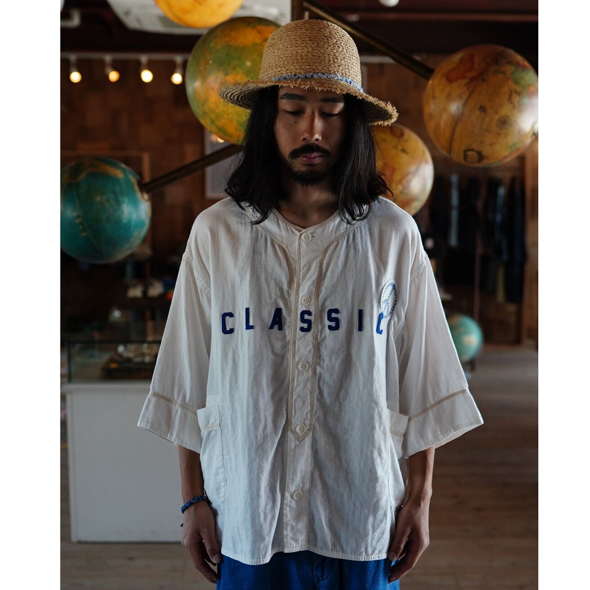 PORTER CLASSIC, SUVIN GOLD GAUZE BASEBALL SHIRT...