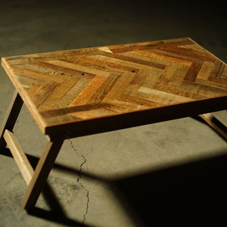 wood life service, フォールディングテーブルS　ヘリンボーン