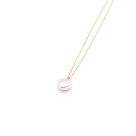 PORTER CLASSIC, NATURAL HEART PEARL GOLD NECKLACE