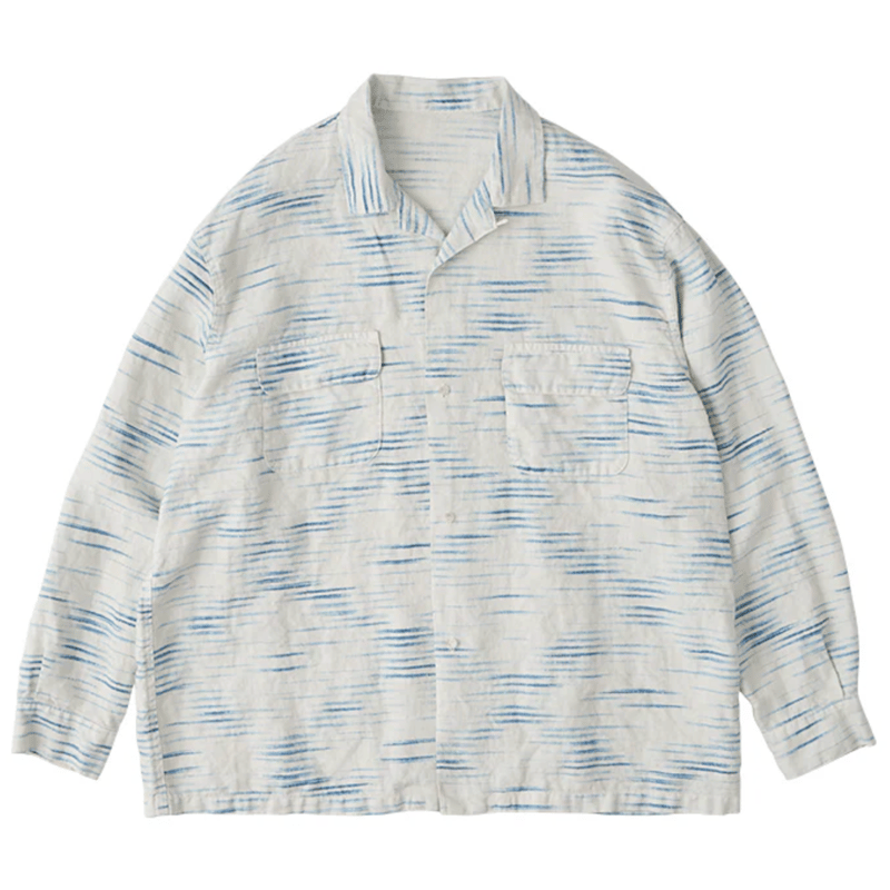 PORTER CLASSIC, OLD FRANCE INDIGO PRINT LONG SH