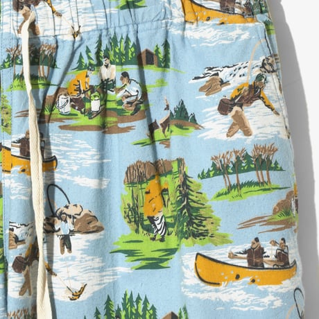 South2 West8,String Cuff Balloon Pant - Flannel Cloth / Printed