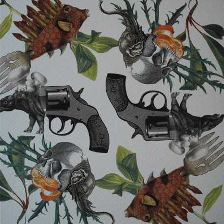 AlexanderLeeChang, draw and collage 25(Woodworks)
