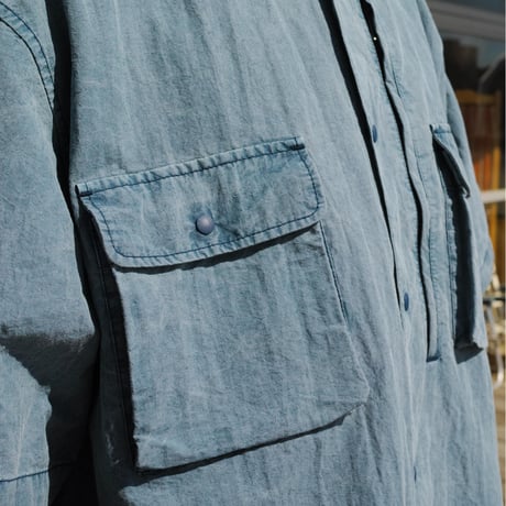 is-ness,Pigment-Dyed Short-Sleeve Shirt