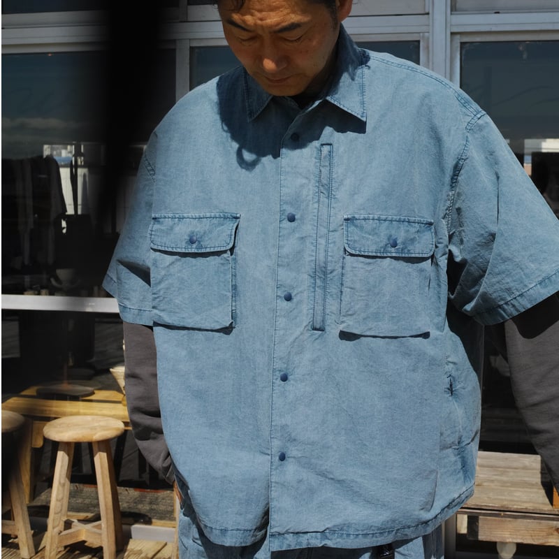 is-ness,Pigment-Dyed Short-Sleeve Shirt | Purve
