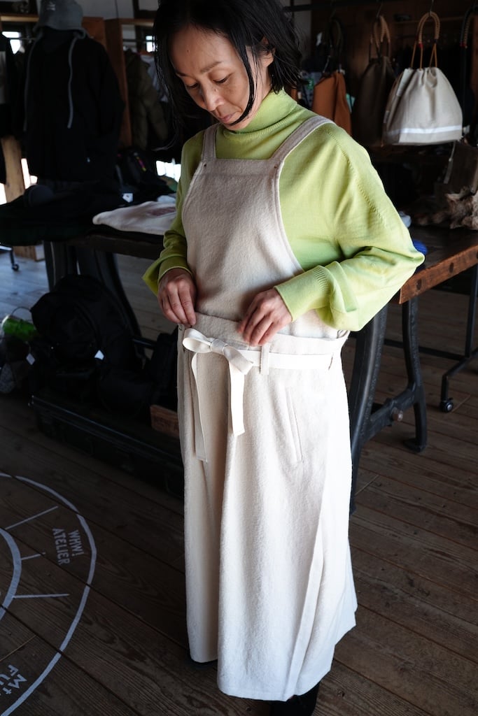 極美品★ASEEDONCLOUD★HW apron★ウール エプロン★カーキ ASEEDONCLOUD アシードンクラウド HandWerker Apron ウェザー