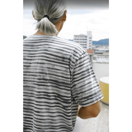 PORTER CLASSIC, ARTIST BORDER T-SHIRT