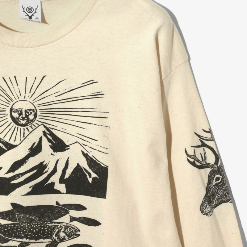 South2 West8 x F.KITAMURA L/S Tee - Cotton Jers