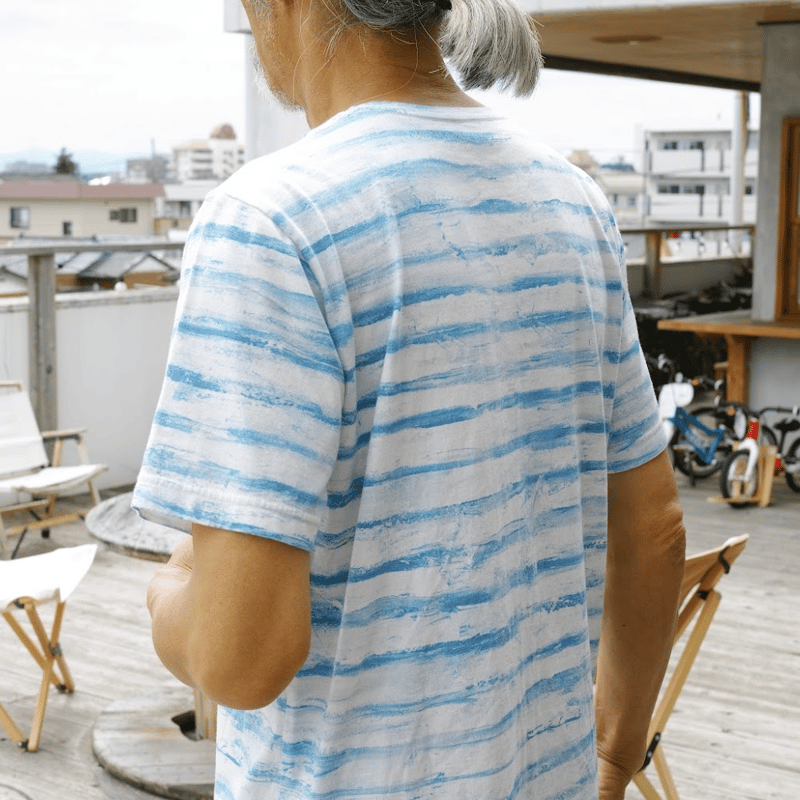 PORTER CLASSIC, ARTIST BORDER T-SHIRT | Purveyors