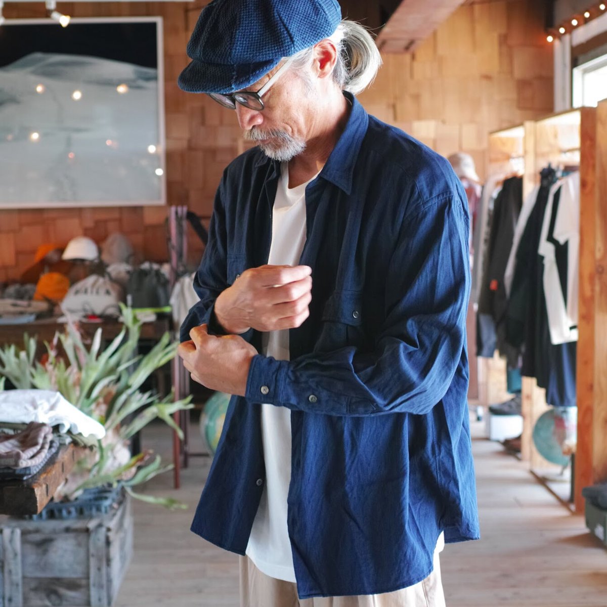 Porter Classic ロールアップ ヴィンテージガーゼ シャツ PORTER CLASSIC, ROLL UP VINTAGE GAUZE SHIRT | P