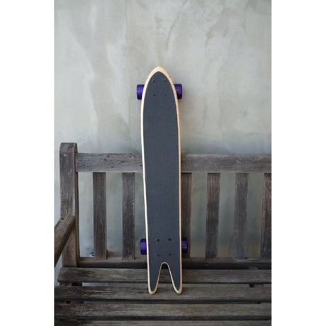 RAW custom shape, skateboard bamboo flex mid length