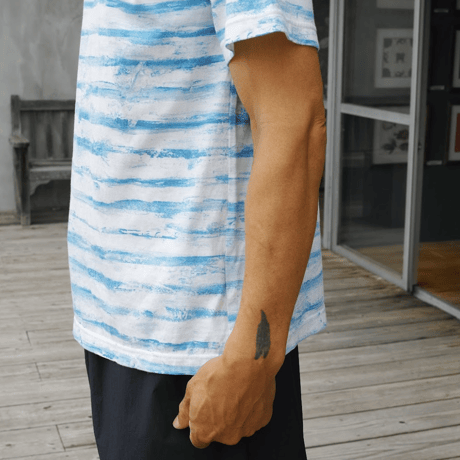 PORTER CLASSIC, ARTIST BORDER T-SHIRT