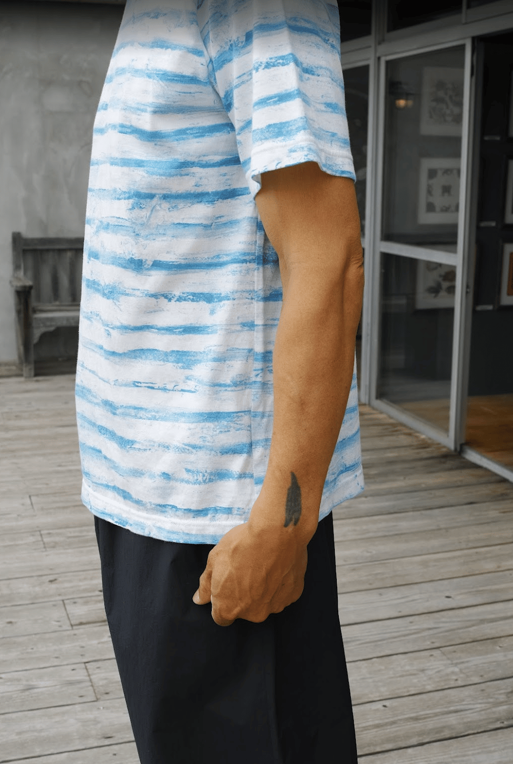 PORTER CLASSIC, ARTIST BORDER T-SHIRT | Purveyors