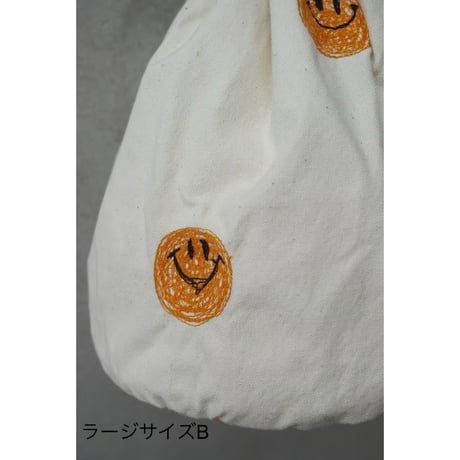 BROWN TABBY, キナリ帆布スマイル巾着