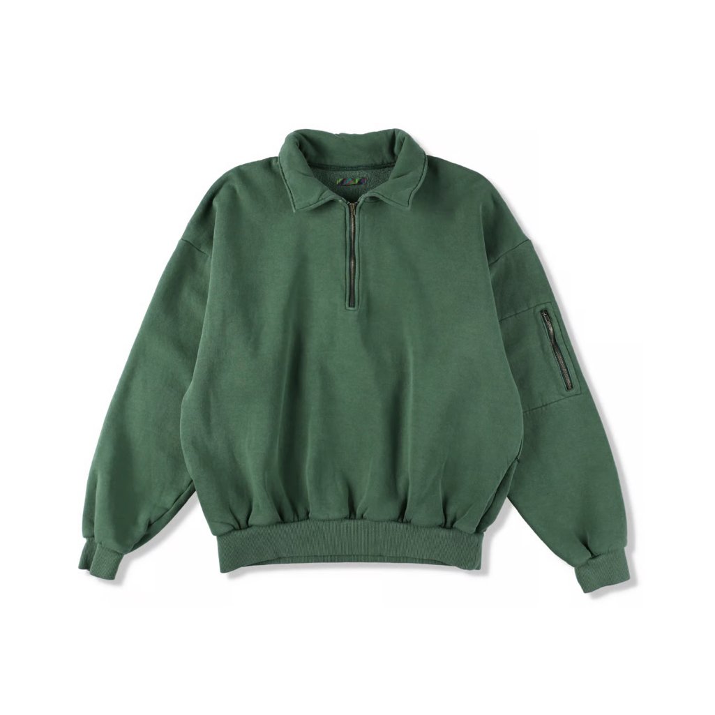 is-ness,PIGMENT DYED ZIP SWEAT SHIRT | Purveyors
