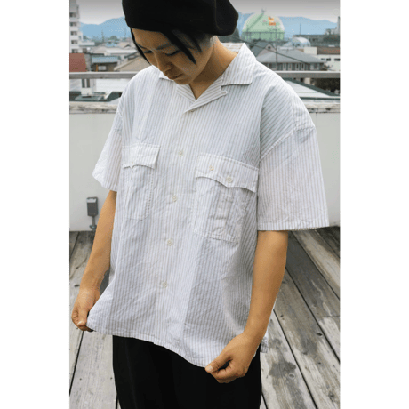 PORTER CLASSIC, KEROUAC GOLD STRIPE SHIRT