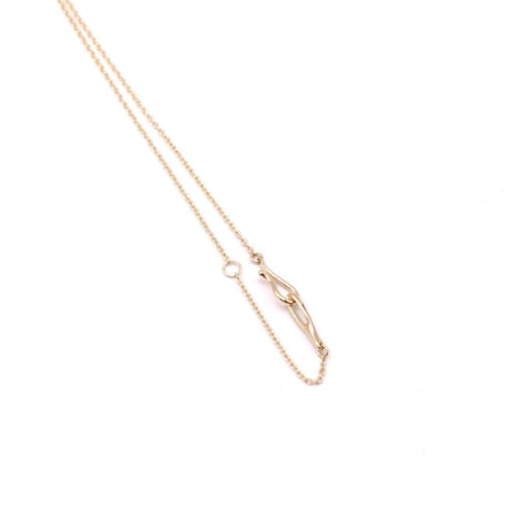 PORTER CLASSIC, NATURAL HEART PEARL GOLD NECKLACE