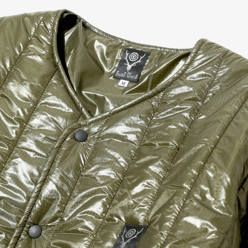 South2 West8, Quilted V CN Cardigan - Nylon Rip