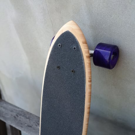 RAW custom shape, skateboard bamboo flex mid length