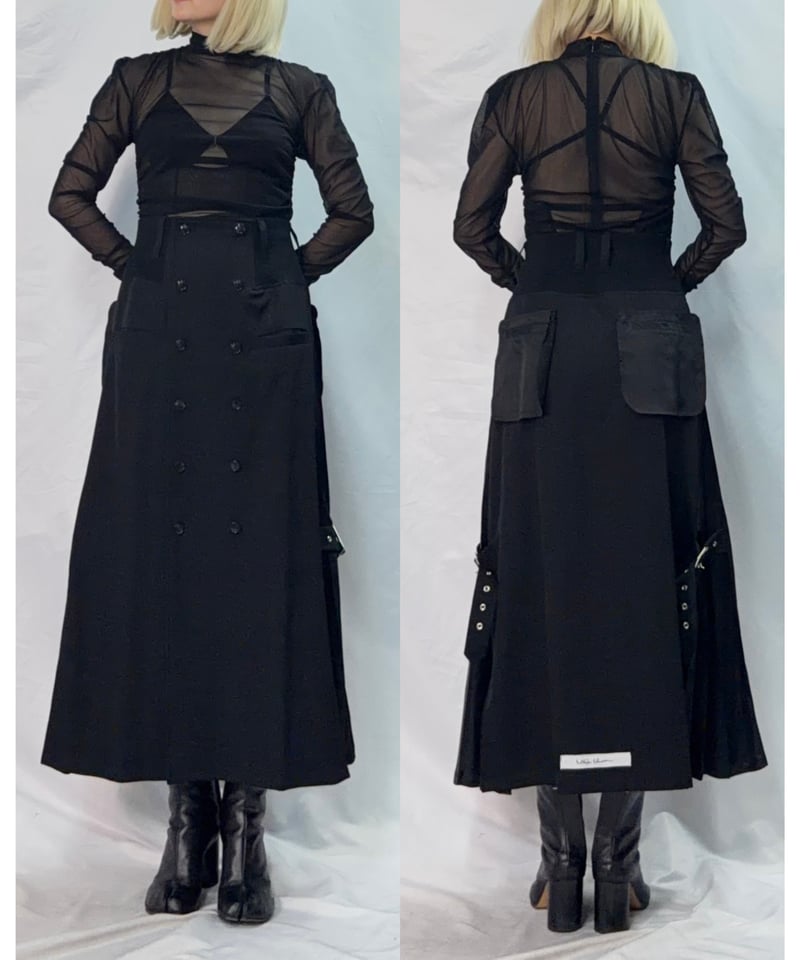 AO　レディース　BLK M 喪服・礼服】ノーカラーボックスタックブラックフォーマルジャケット(S