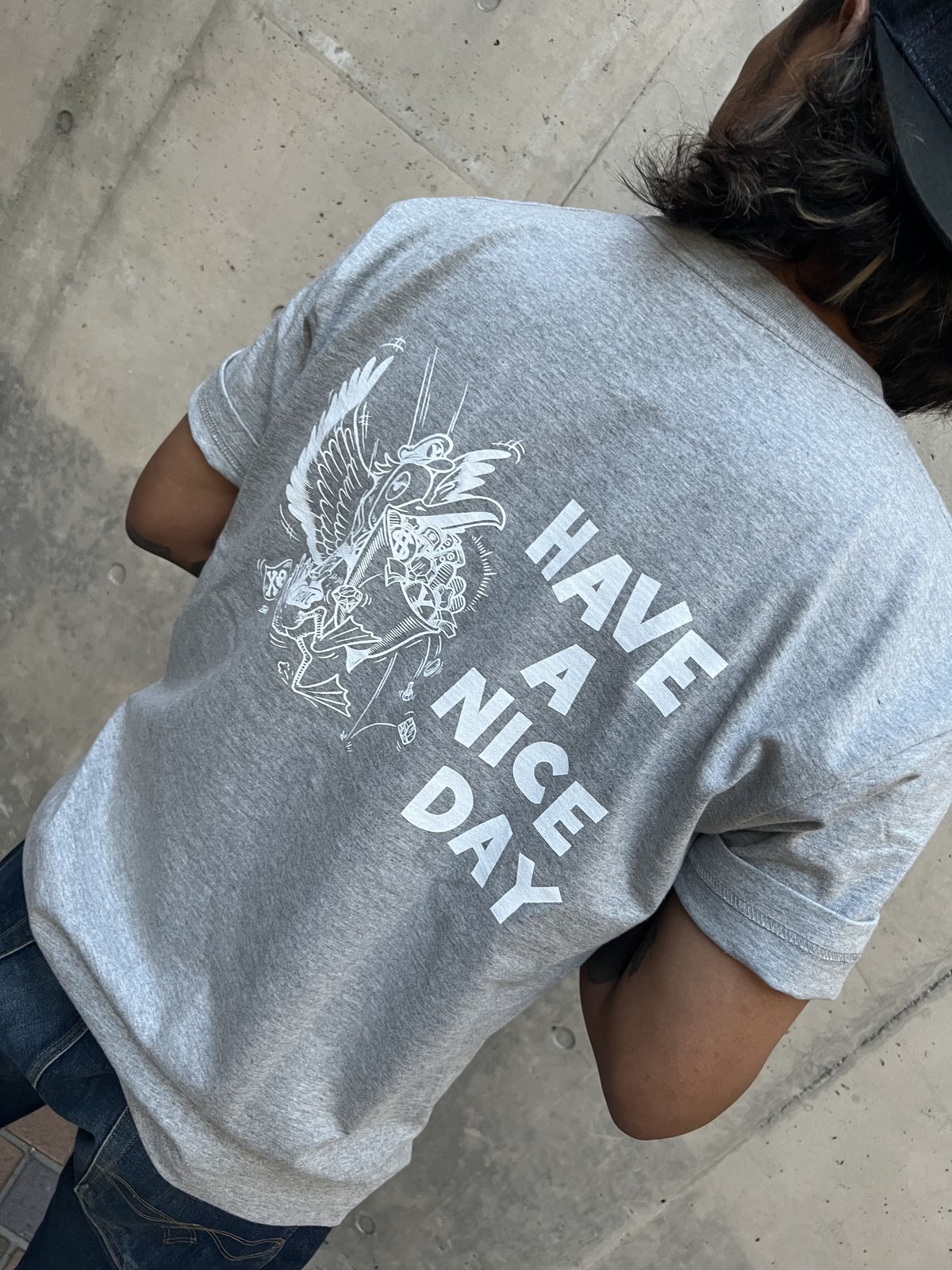 HAVE A NICE DAY” Tシャツ(GRY) | YENC