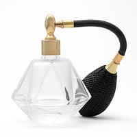 日本製 Hiromichi バルブアトマイザーL,チューブ 水晶 ゴールド 移し替えに便利なノズル＆ジョーゴ付 ルームフレグランス用スプレー容器としてもオススメ！