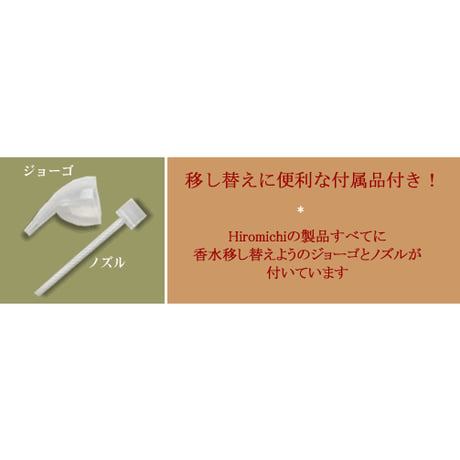 日本製　ルームフレグランス用スプレー容器としてもオススメ！香水移し替えに便利なノズル＆ジョーゴ付　 Hiromichiバルブアトマイザー 小花びら ブルー